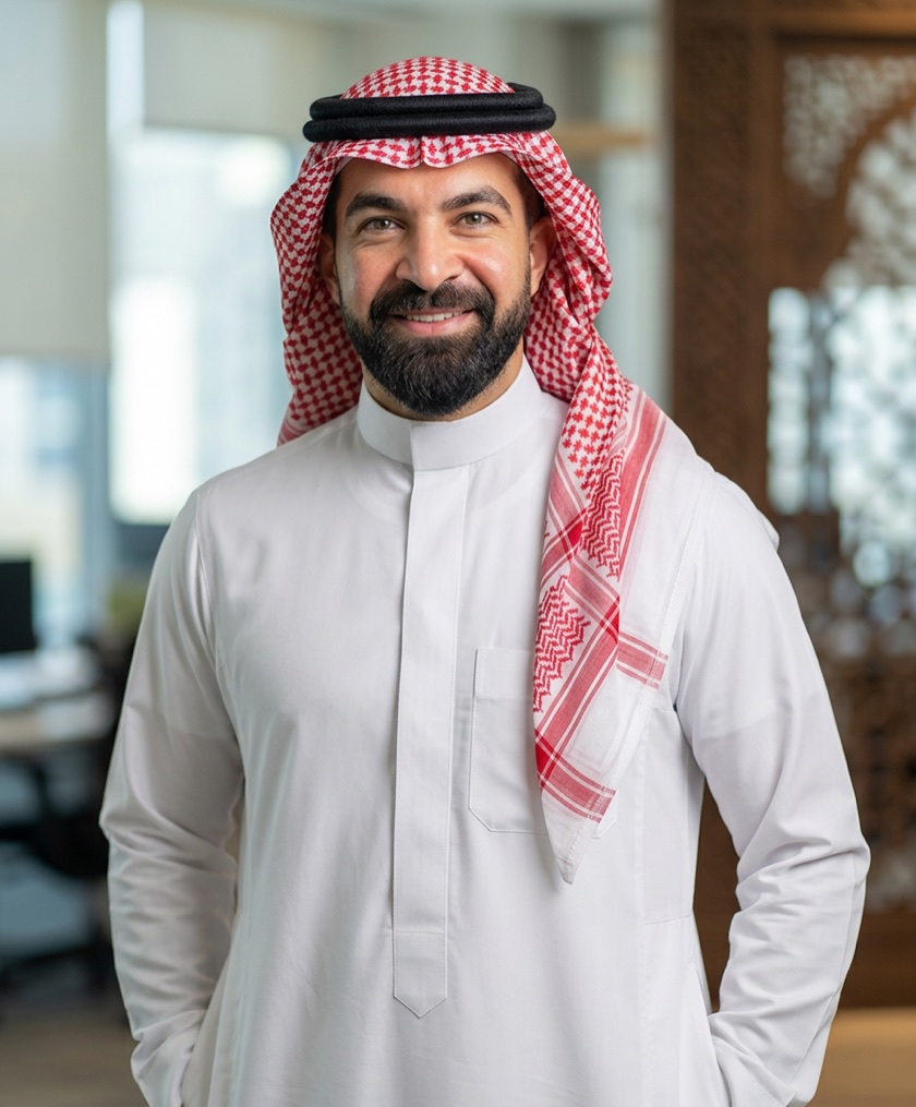Amir Shurrab, Co-founder & CEO of London Gulf Nexus, in traditional Gulf dress